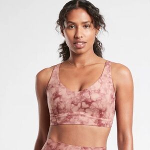 Athleta Solace Printed Sports Bra with Crossed Straps 3x